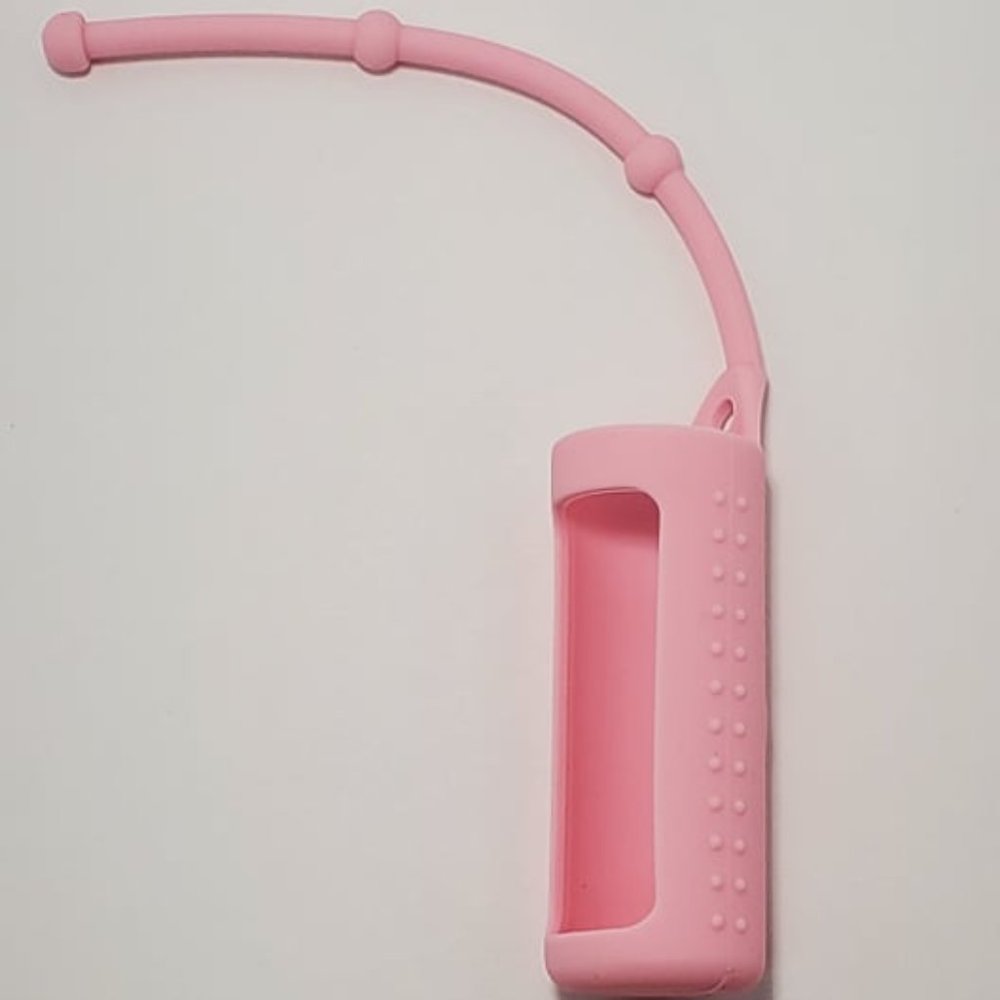 Pink Rubber case for 10ml roller bottles.